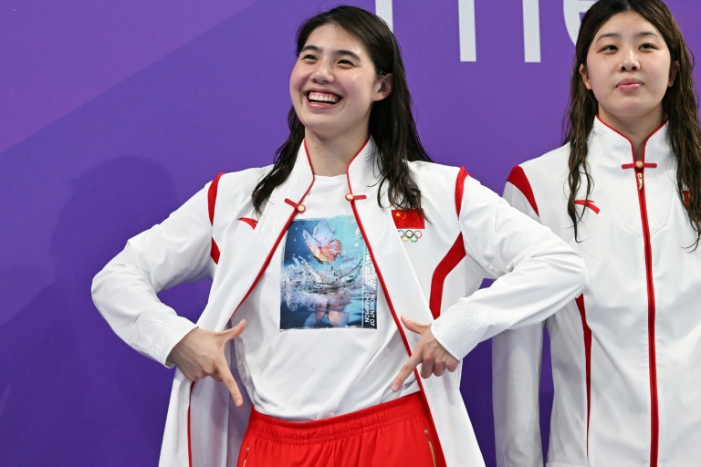 China's Zhang Yufei celebrates another gold