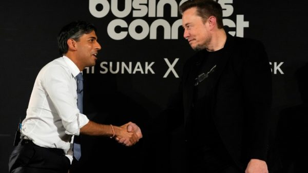 Musk was speaking during a conversation with British Prime Minister Rishi Sunak at the end of a world-first AI summit in the UK