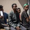 Ethiopian returnees at a transit centre in Addis Ababa, back from the 'Eastern Route' to Saudi Arabia