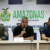 Amazonas state security hold a press conference after 14 people were killed in plane crashed in the Brazilian Amazon