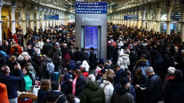 Eurostar services were cancelled due to flooded tunnels near Ebbsfleet International station in Kent