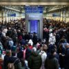 Eurostar services were cancelled due to flooding of tunnels near Ebbsfleet International station in Kent