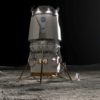 Illustration released by the Blue Origin of its lander, baptized Blue Moon, which has been selected by NASA for the Artemis 5 lunar mission