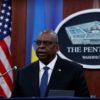 US Defense Secretary Lloyd Austin speaks at the Pentagon on November 22, 2023