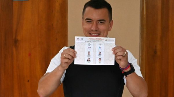 Ecuador's president-elect Daniel Noboa cast his vote in a bullet-proof vest amid a rash of political assassinations in the violence-riddled country