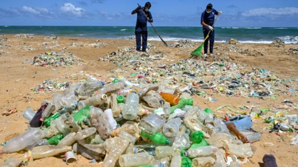 The amount of plastic trash entering the oceans is forecast to triple by 2040