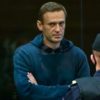 Alexei Navalny at a Moscow court hearing in February 2021