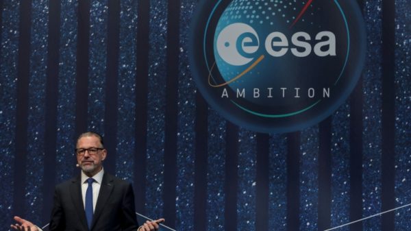 Josef Aschbacher, director general of the European Space Agency, speaks in Paris, November 23, 2022