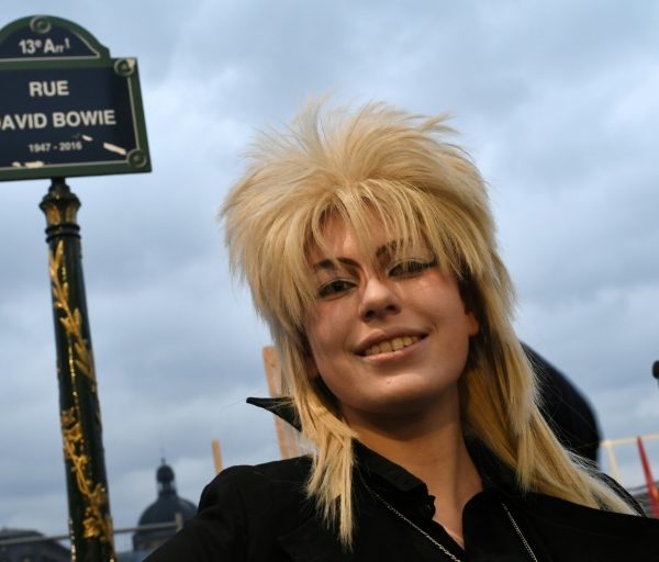 A fan on the new 'Rue David Bowie' in the French capital's 13th district