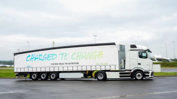 Mercedes Benz Trucks' eActros 600 electric long-distance lorry